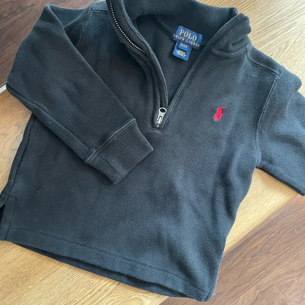 Polo Ralph Lauren Charcoal Quarter-Zip Pullover